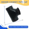 Aretle corrugate Flue Cover Cap BM0152 24Ga，Indoor Chimney Pipe Cap，Round