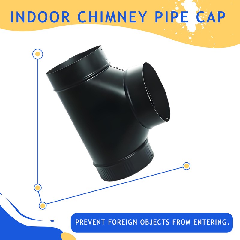 Aretle corrugate Flue Cover Cap BM0152 24Ga，Indoor Chimney Pipe Cap，Round