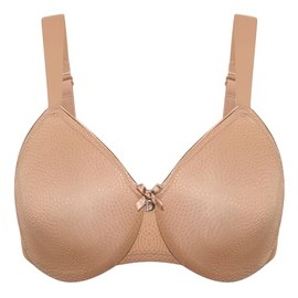 Delimira Women's Minimiser Bra Full Coverage Smooth Support Underwired Bras Minimizer Bra Barely Buff 44DD