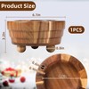 SACXFMC Acacia Wood Cup Holder with Marker Slot - Rustic