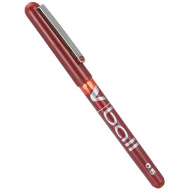 Pilot Vball 5 Liquid Ink Rollerball 0.5 mm tip (Single Pen) - Red
