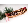 Windalf Galina Rustic Teak Wood Bowl 33 cm Antipasti Baguette