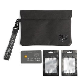 COAST ANGELS Smell Proof Bag - Large Odor Proof Bag with Odor Absorbing Carbon Fibre Lining - Discreet Smell Proof Bag, Black, black