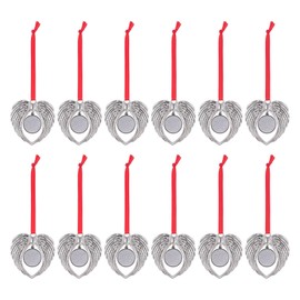 Yoiimiya 12Pcs Angel Wing Shape Blank Hot Printing Sublimation Ornament Decoration for Decor Xmas Party