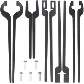 Blacksmith DIY Rapid Tongs Bundle Set with Rivets- Rapid Flat Jaw/Slot Jaw/V-Bit/Scroll/Bolt Tongs can be Heated
