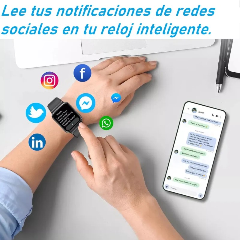 Reloj Inteligente T500 Ultimate Smartwatch Para Mujer Y Hombre Con