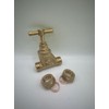 15mm Brass Stopcock Valve, Compression Connection, BS1010 and BS EN1213