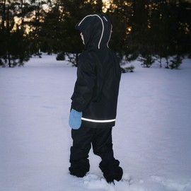 JAN & JUL Boys' Waterproof Rain Jacket with Fleece-Lining, Windproof Raincoat for Kids (Grey Construction, Size 4T)