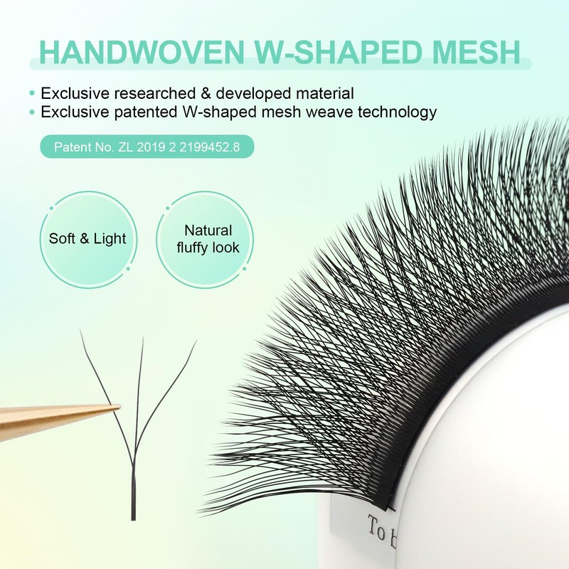 NAGARAKU W Eyelash Extension 3D Volume Premade 0.07mm D curl