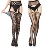 EVERSWE High Waist Fishnet Tights, Thigh High Suspender Stockings (Su2P-A,