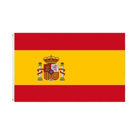 5x3ft Double Sided Spain National Flag Banner with Two Brass Grommets, Flags Banner, Large Spain Flags for Parade, Patriotic Activities, Garden Home Decoration