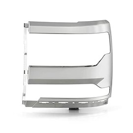 ACANII - For 2016-2018 Chevy Silverado 1500 Chrome Headlight Headlamp Trim Bezel Cover Replacement Left Driver Side