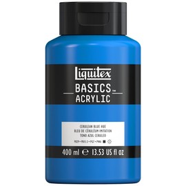 LIQUITEX Basics Acrylic Paint, Cerulean Blue Hue, 400 ml Bottle