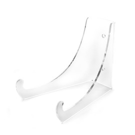 OnFireGuy 4.5" Clear Acrylic Bowl Easel Display Stand for 5" - 8" Platters and Bowls, 2 Pack