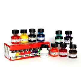 Koh-I-Noor 141731 Drawing Inks Assorted Set of 10x20g