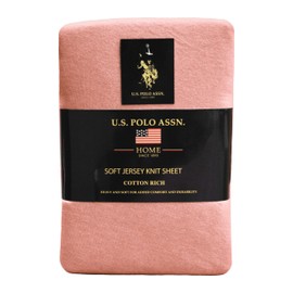 U.S. Polo Assn. All Season, Soft and Cozy T-Shirt Material, 1800 Thread Count 4-Piece Cotton Rich Jersey Sheet Set