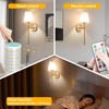Vimhou Battery Operated Wall Sconce: Peel and Stick Adhesives Stick
