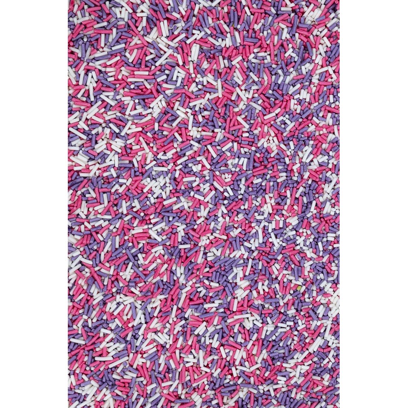 SPRINKLY - Matt Sugar Strands - Pink, White & Lilac