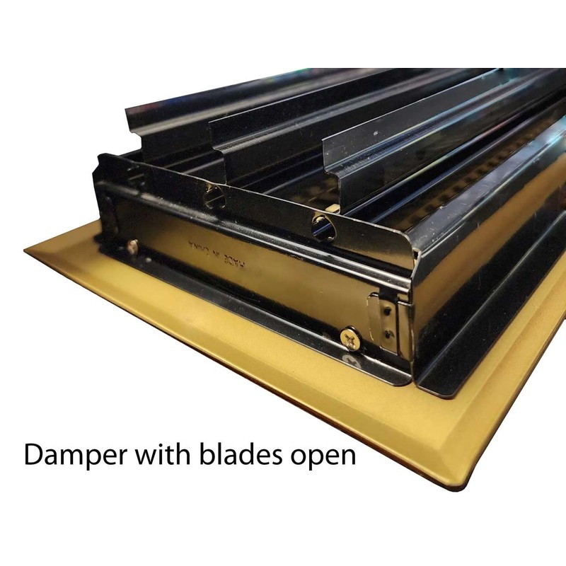 Polished Brass Plated Steel Rockwell Register for Floor/Wall Use -