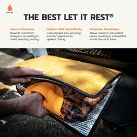 Rest EZ BBQ Blanket® - Insulated Meat Resting Bag for Moisture Retention and Tender BBQ - Heavy-Duty with Wide Mouth Design for Briskets, Pork Shoulders, Steaks