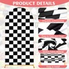 Arch Backdrop Covers Racing Checker Texture Black and White Chiara