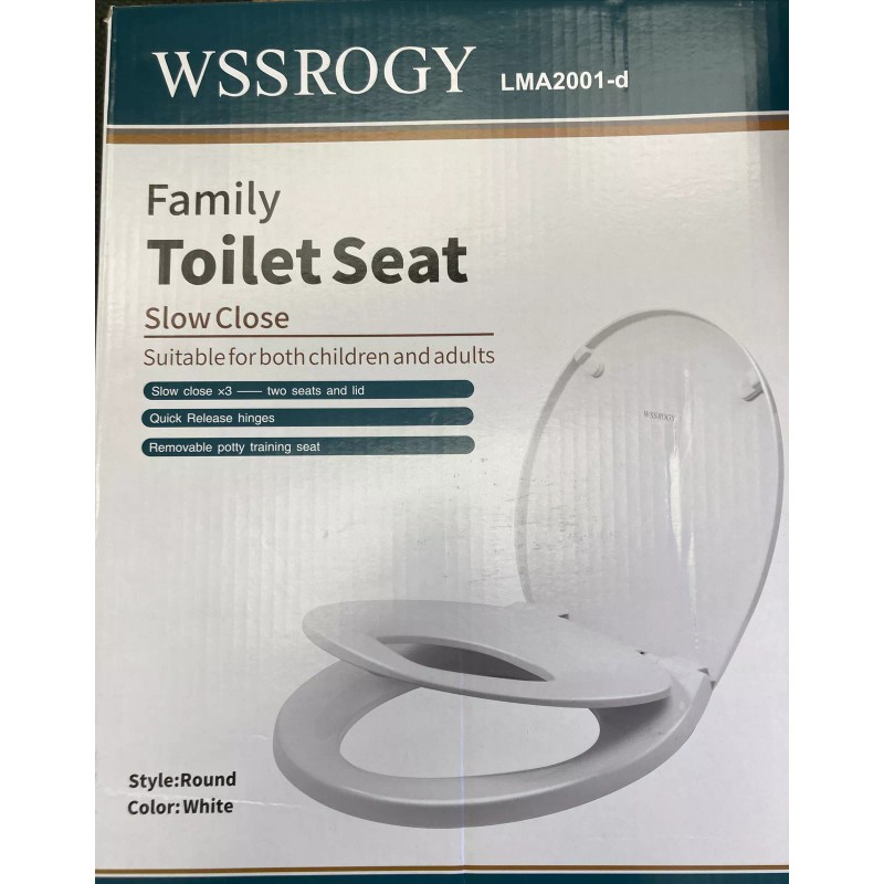 WSSROGY Round Toilet Seat with Built in Potty Training Seat