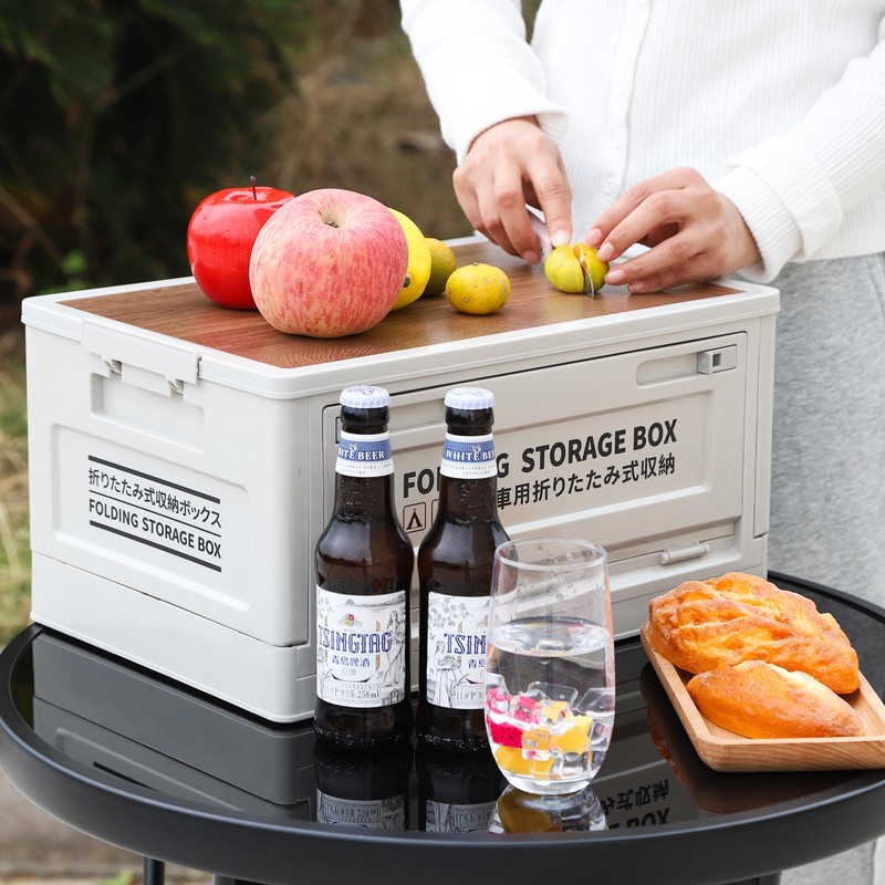 Paieshxi Collapsible Plastic Storage Bins Box with Lids, Stackable Foldable