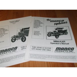 MANCO WOW! Vintage & RARE MANCO MODEL T  OPERATOR's MANUAL's  / SUPPLEMENT #763-01