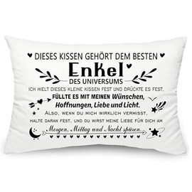 Yufansd Grandson Gift Grandson Pillowcase This Cushion Belongs to the Best Grandson Birthday Gift Decoration for Cushion Keepsake Cushion Cover 1 Piece 50 x 75 cm (Grandson)