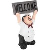 Chef Sculpture Raise Your Hands Welcome Resin France Cook Ornaments