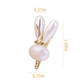 Rabbit Shaped Pearl Hair Clips for Women Girls Cute Hair Accessories for Prom Daily Tea Party Hair Clip for Women Rabbit Lovers Birthday Gift for Daughter Sister Rabbit-shaped Pearl Hair Barrette