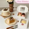 OAMCEG 80 Pack Cupcake Boxes with Window, 6x6x3 Inches White