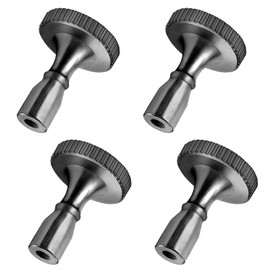 DiCUNO - Perillas de repuesto para interruptor de encendido, interruptor de lámpara de metal para enchufe de luz universal, tamaño estándar, color negro perla, 4 paquetes