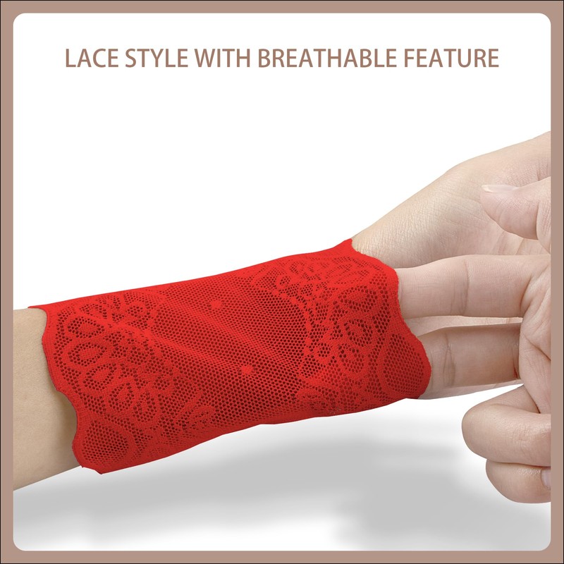 bvya Women Lace Wrist Arm Cuff Bracelet Stretch Bands Sleeve