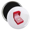 CafePress Solitaire Diamond Ring Magnets 2.25" Round Magnet, Refrigerator Magnet