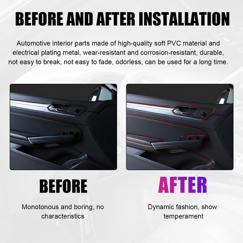 Yourkar Car Interior Trim Strips, 16.4ft Auto Decoration Styling Door
