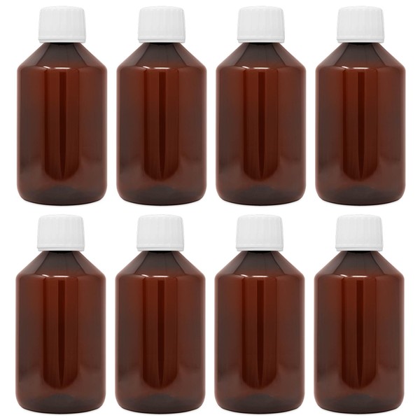 DistrEbution Empty Bottle Laboratory Bottle 250 ml Brown with Lid