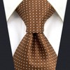 [S&W SHLAX&WING] Men's Necktie Brown Copper Formal Neck Tie Set