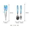 Teenieping Character Fork, Spoon, and Chopsticks Flatware Set with Case,