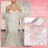 Neer Women's Opera Half Transparent Tulle Bridal Gloves, White