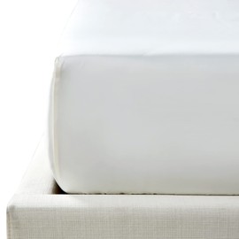 NTBAY 500 Thread Count 100% Egyptian Cotton Single Fitted Sheet, Super Soft Cozy and Breathable Deep 12" / 30cm Fitted Bed Sheet, White