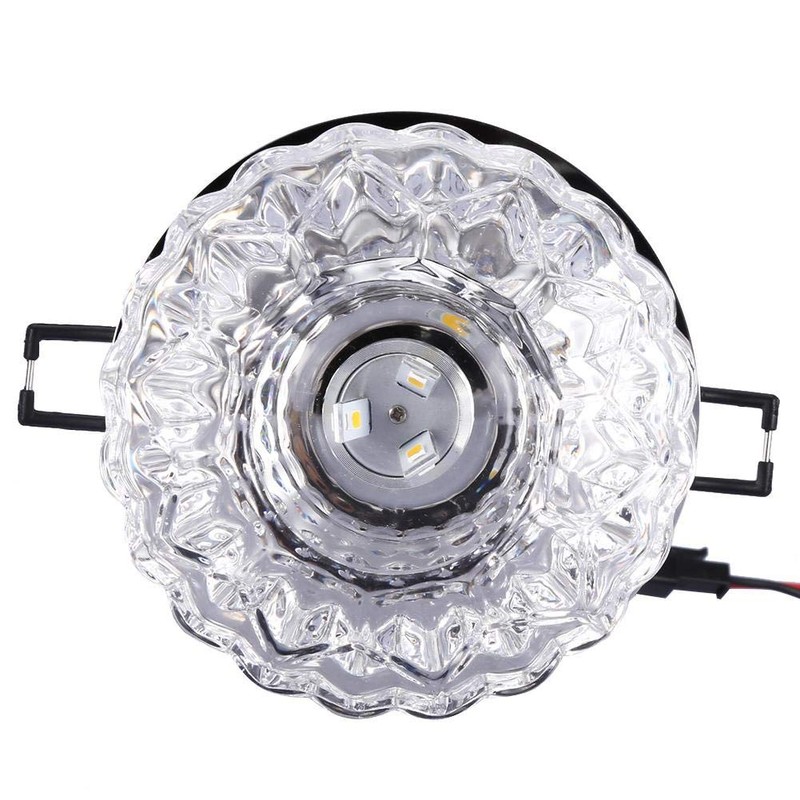 eecoo Crystal LED Downlight, 3W Recessed Ceiling Light with 5-8cm