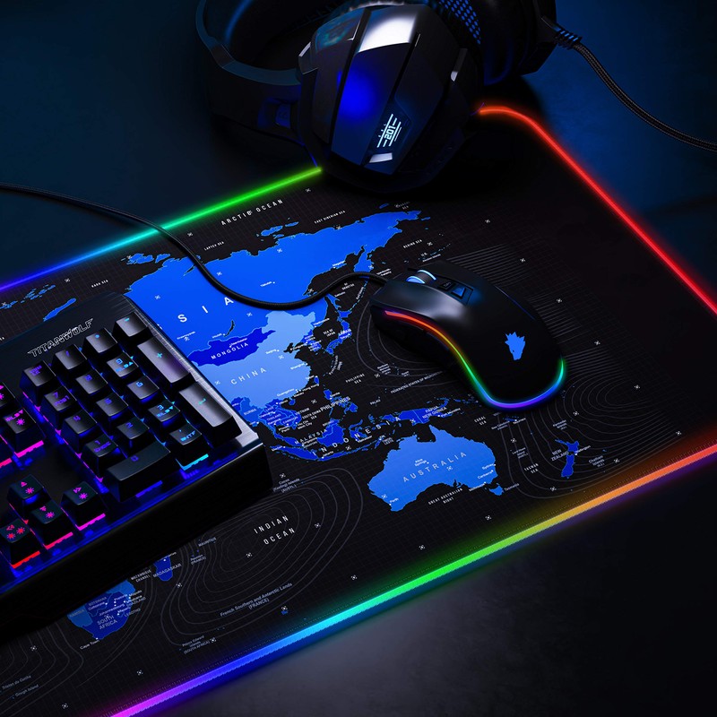 DE RGB Mouse Pads World Map