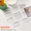 12 Pcs Transparent Plastic Hair Side Combs - Stylish Lightweight