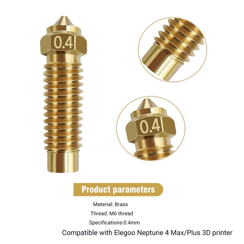 LANKEGU 10PCS Nozzles Kit for Elegoo Neptune 4 Plus, 3D