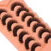 JIMIRE False Eyelashes Fluffy Cat Eye 15MM Natural Fake Lashes