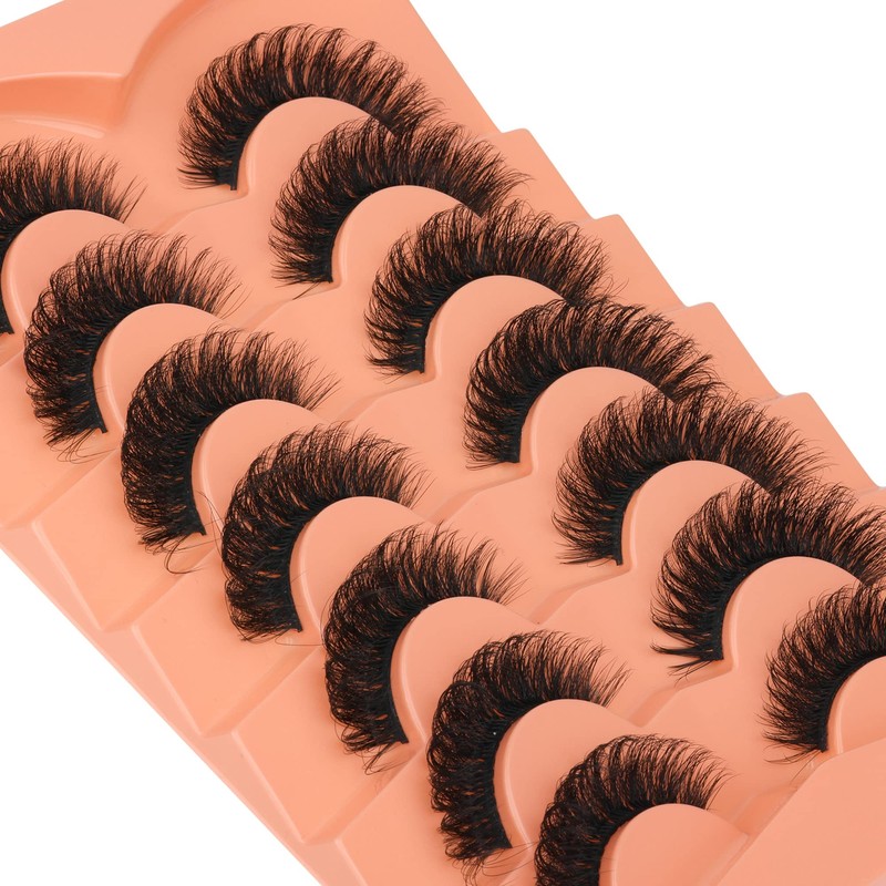 JIMIRE False Eyelashes Fluffy Cat Eye 15MM Natural Fake Lashes