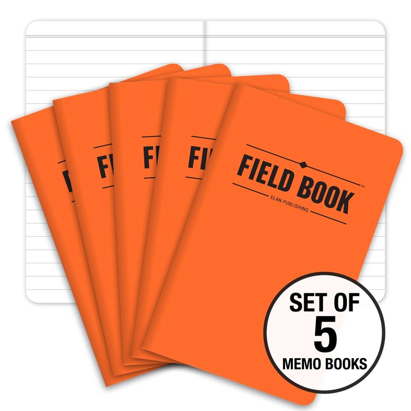 Elan Publishing Company Field Notebook/Pocket Journal - 3.5"x5.5" - Orange