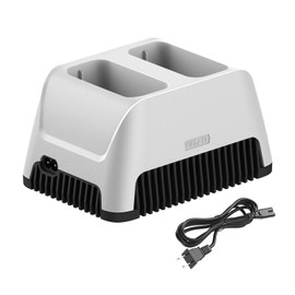 LiTHELi U20 Dual Port Battery Charger, 90W Fast Charging Station for U20 Power Tools and Outdoor Equipment, Portable Smart Charger, 50-Minute Fast Dual Charging