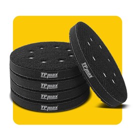 5 Pack 125 mm 8 Holes Soft Density Interface Pads 5 inch 125mm Hook and Loop Sponge Cushion Buffering Backing Pads